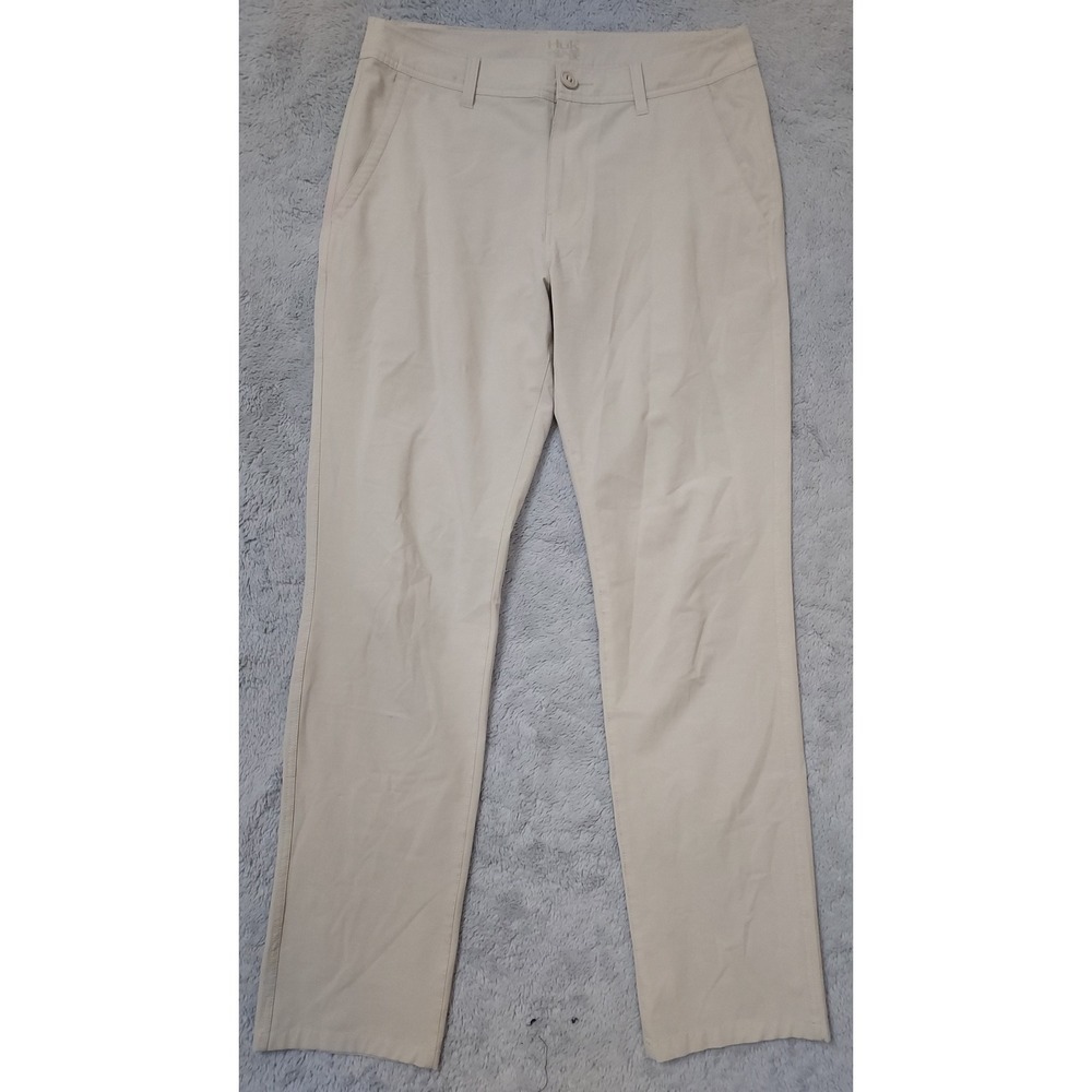 Huk Pants Mens 32x32 Fishing Performance Outdoor Tan Beach Boating Stretch SPOTS